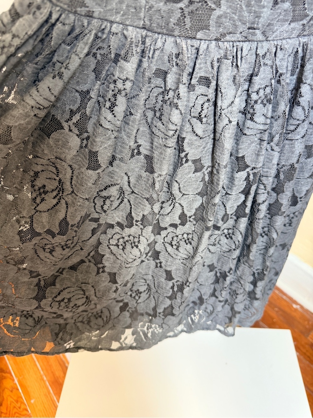 Altar’d State Gray Floral Lace Fit & Flare Dress Small - Picture 4 of 8